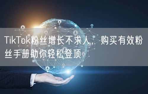 TikTok粉丝增长不求人，购买有效粉丝手册助你轻松登顶