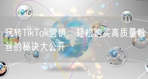 玩转TikTok营销，轻松购买高质量粉丝的秘诀大公开