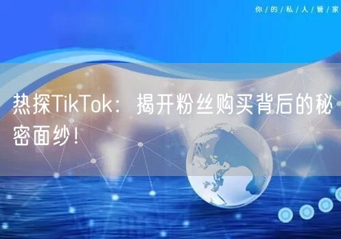 热探TikTok：揭开粉丝购买背后的秘密面纱！