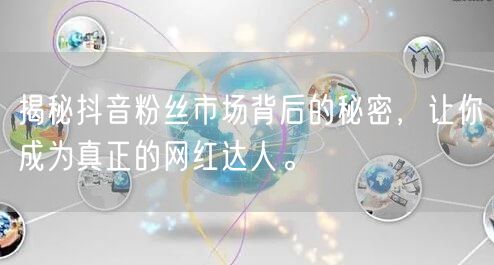 揭秘抖音粉丝市场背后的秘密，让你成为真正的网红达人。