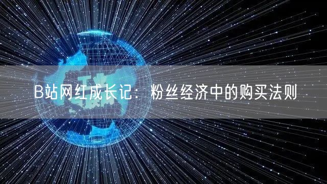 B站网红成长记：粉丝经济中的购买法则
