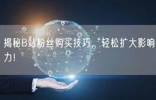 揭秘B站粉丝购买技巧，轻松扩大影响力！