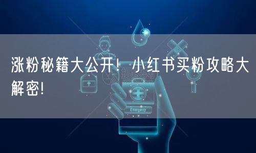 涨粉秘籍大公开！小红书买粉攻略大解密!