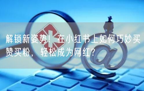 解锁新姿势！在小红书上如何巧妙买赞买粉，轻松成为网红？