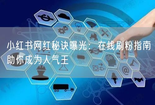 小红书网红秘诀曝光：在线刷粉指南助你成为人气王