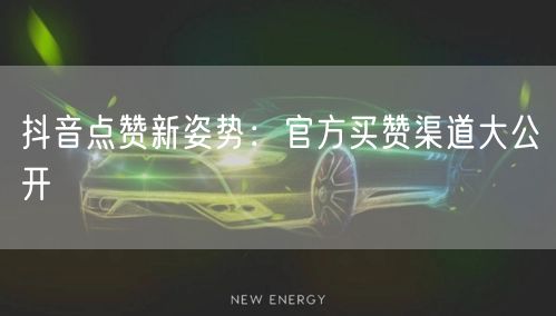 抖音点赞新姿势：官方买赞渠道大公开