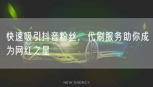 快速吸引抖音粉丝，代刷服务助你成为网红之星