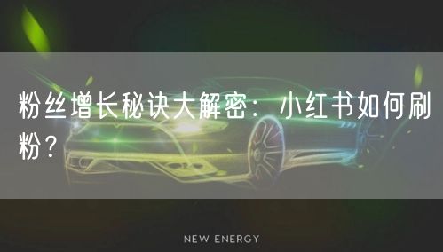 粉丝增长秘诀大解密：小红书如何刷粉？