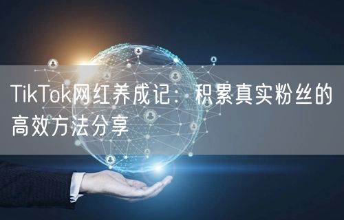 TikTok网红养成记：积累真实粉丝的高效方法分享